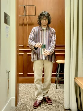 「アイテム（カーディガン/ボレロ）」を使った、D.nakamuraさん（メンズ・167cm）の秋コーディネート