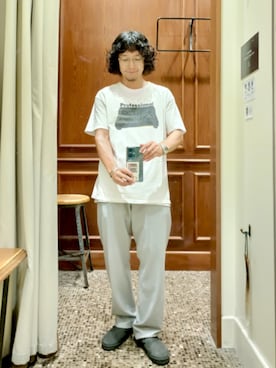 「アイテム（スリッポン）」を使った、D.nakamuraさん（メンズ・167cm）の夏コーディネート