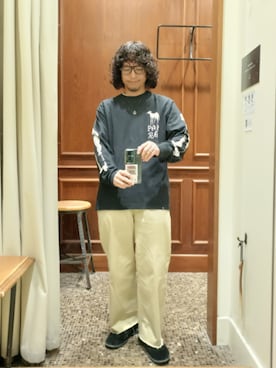 「アイテム（パンツ）」を使った、D.nakamuraさん（メンズ・167cm）の秋コーディネート