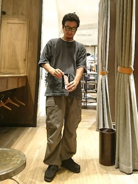 「VAINL ARCHIVE（ヴァイナルアーカイブ）のアイテム（Tシャツ/カットソー）」を使った、D.nakamuraさん（メンズ・170cm）の夏コーディネート