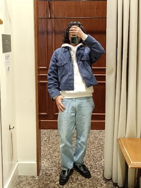 「アイテム（パンツ）」を使った、D.nakamuraさん（メンズ・167cm）の冬コーディネート