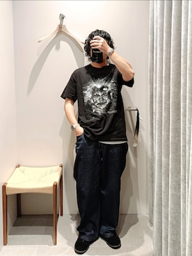 「Clarks（クラークス）のアイテム」を使った、D.nakamuraさん（メンズ・167cm）の夏コーディネート