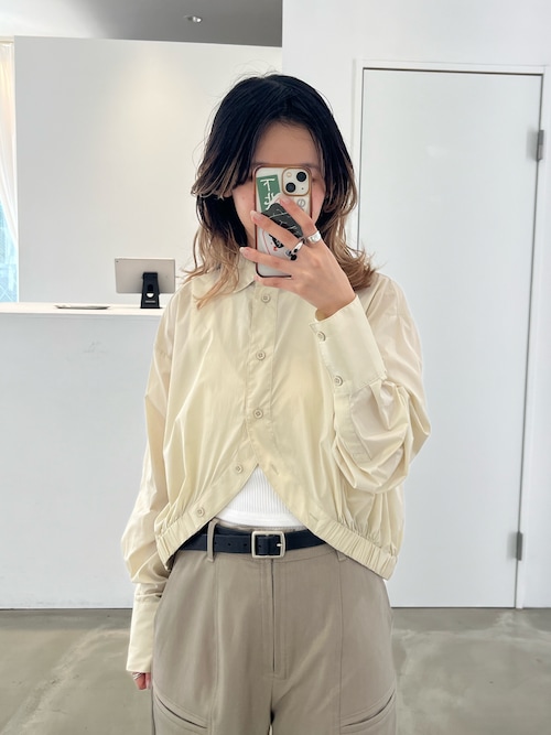 ブラウス シャツ 「LA PEAU DE GEM」softteck gather shirt/ソフトテックギャザーシャツ レディース セール】【LA PEAU DE GEM】softteck gather shirt/ソフトテック