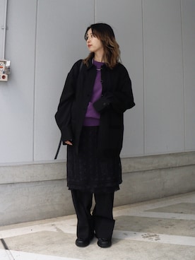 「LA PEAU DE GEM（ラポドゥジェム）のアイテム（ジャケット/アウター）」を使った、moriさん（レディース・157cm）の春コーディネート