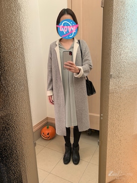 「green label relaxing（グリーンレーベルリラクシング）のアイテム（その他アウター）」を使った、みんみさん（レディース・162cm）の秋コーディネート