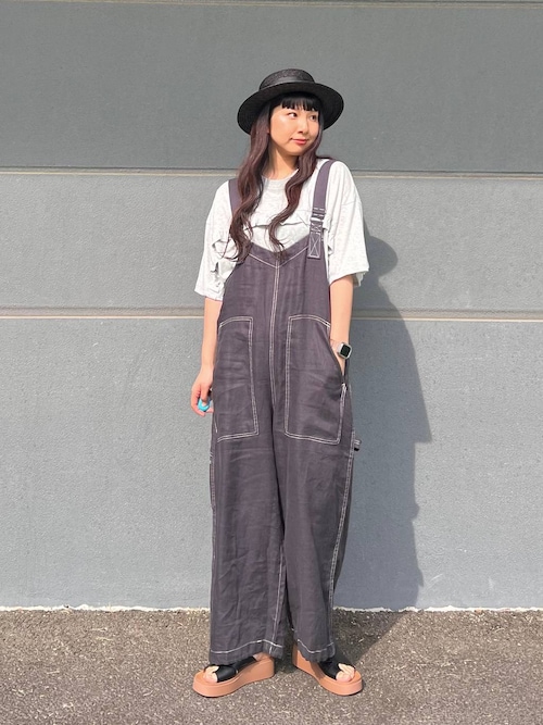 セール】FINEリネンツイルサロペット（サロペット