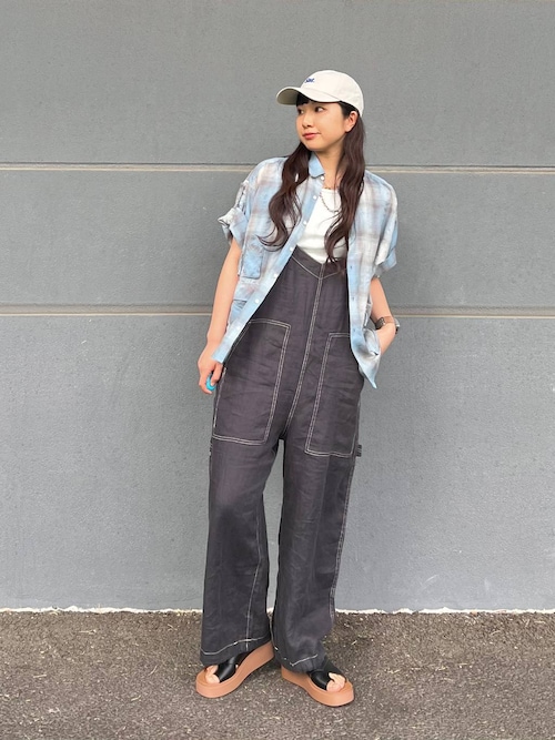 セール】FINEリネンツイルサロペット（サロペット