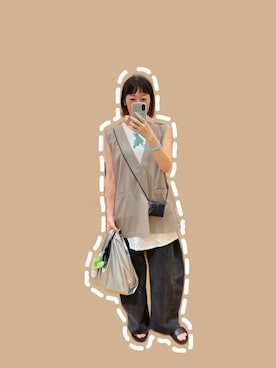 「アイテム（その他トップス）」を使った、ぴのこさん（レディース・164cm）の夏コーディネート