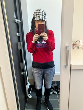 「Desigual（デシグアル）のアイテム（トップス）」を使った、むらぴょんさん（レディース・155cm）の冬コーディネート