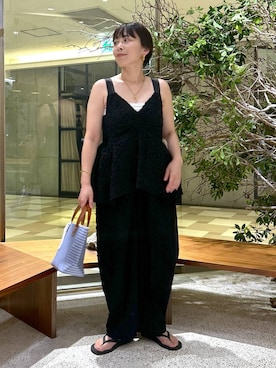 「アイテム（バングル/リストバンド）」を使った、yato-miさん（レディース・158cm・30代）の夏コーディネート