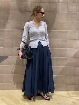 「A part by（アパートバイ）の【セレクト】AULENTTI_ベルトバッグ（ショルダーバッグ、ブラック系）」を使った、yato-miさん（レディース・158cm）の春コーディネート