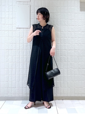 「ジレ」｜「アイテム（サロペット/オーバーオール）」を使った、yato-miさん（レディース・158cm）の春コーディネート