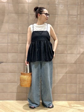 「キャミソール」｜yato-miさん（レディース・158cm）の夏コーディネート