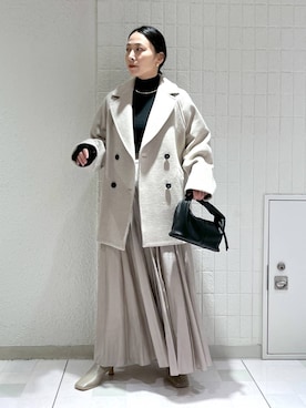 「アイテム（チェスターコート）」を使った、yato-miさん（レディース・158cm・30代）の秋コーディネート
