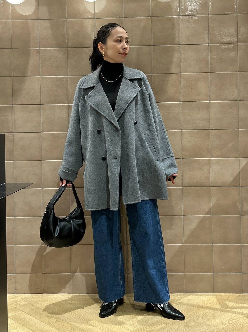新品 apartbylowrys カシープミドルジャケットコート A part by（アパートバイ）の「カシープミドルジャケット