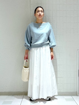 「mysty woman（ミスティウーマン）のアイテム（スウェット）」を使った、yato-miさん（レディース・158cm）の夏コーディネート