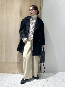 「アイテム（ピーコート）」を使った、yato-miさん（レディース・158cm・40代）の冬コーディネート