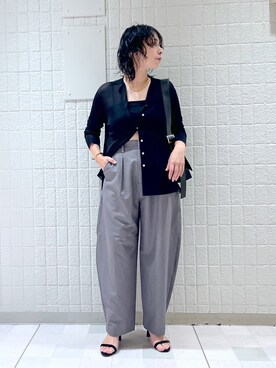 「アパートバイローリーズ」｜「アイテム（スラックス）」を使った、yato-miさん（レディース・158cm）の夏コーディネート