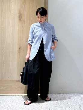 「アイテム（トートバッグ）」を使った、yato-miさん（レディース・158cm・40代）の夏コーディネート