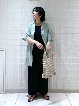 「A part by（アパートバイ）のアイテム（ワンピース）」を使った、yato-miさん（レディース・158cm）の夏コーディネート