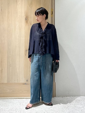 「アイテム（クラッチバッグ）」を使った、yato-miさん（レディース・158cm・40代）の夏コーディネート