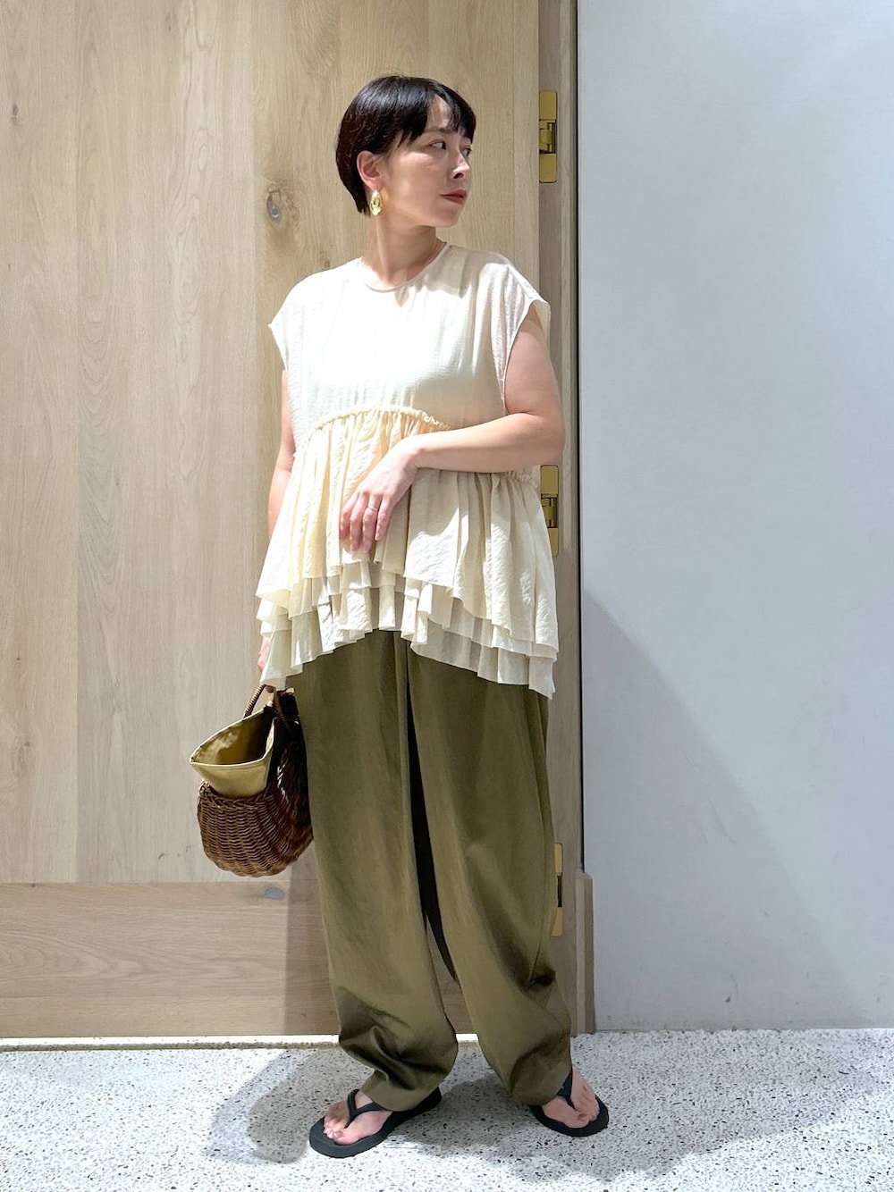 Curensology(カレンソロジー)/シアーギャザーブラウスを使った