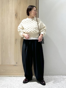 「アイテム（ニット/セーター）」を使った、yato-miさん（レディース・158cm・30代）の秋コーディネート