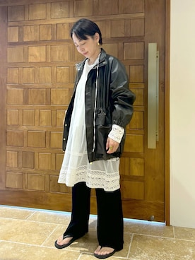 「アイテム（ブルゾン）」を使った、yato-miさん（レディース・158cm・40代）の夏コーディネート
