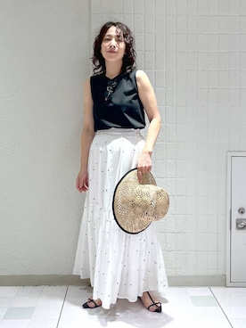 「アイテム（帽子）」を使った、yato-miさん（レディース・158cm・30代）の夏コーディネート