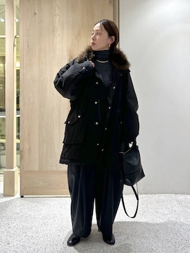 「アイテム（モッズコート）」を使った、yato-miさん（レディース・158cm・30代）の秋コーディネート