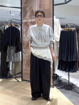 「A part by（アパートバイ）のキンチャクミニショルダバッグ（ショルダーバッグ、ブラック系）」を使った、yato-miさん（レディース・158cm）の秋コーディネート