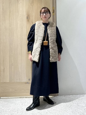 「アイテム（バングル/リストバンド）」を使った、yato-miさん（レディース・158cm・40代）の秋コーディネート