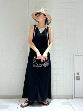 「アイテム（帽子）」を使った、yato-miさん（レディース・158cm・30代）の夏コーディネート