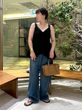 「アイテム（バングル/リストバンド）」を使った、yato-miさん（レディース・158cm・30代）の夏コーディネート
