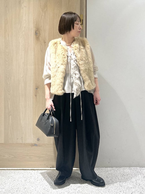 セール】Curensology(カレンソロジー)/ショートファーベスト（ベスト