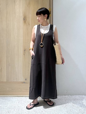 「アイテム（アクセサリー、イエロー系）」を使った、yato-miさん（レディース・158cm）の夏コーディネート