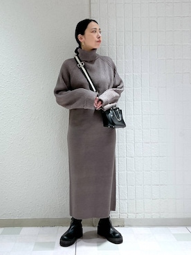 「アイテム（ワンピース/ドレス）」を使った、yato-miさん（レディース・158cm・30代）の冬コーディネート