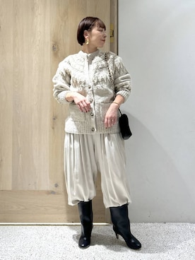 「アイテム（バングル/リストバンド）」を使った、yato-miさん（レディース・158cm・40代）の秋コーディネート