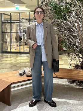 「アイテム（クラッチバッグ）」を使った、yato-miさん（レディース・158cm）の秋コーディネート