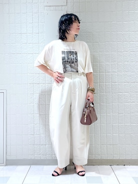 「アパートバイローリーズ」｜「アイテム（スラックス）」を使った、yato-miさん（レディース・158cm）の夏コーディネート