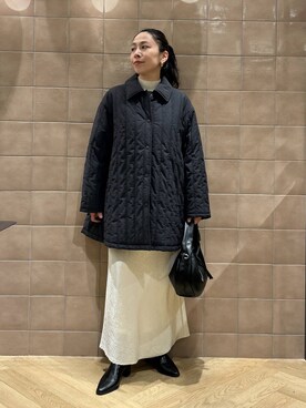 「バッグ」｜「アイテム（ステンカラーコート）」を使った、yato-miさん（レディース・158cm）の冬コーディネート