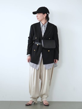「アイテム（ボディバッグ/ウエストポーチ）」を使った、yato-miさん（レディース・158cm）の夏コーディネート