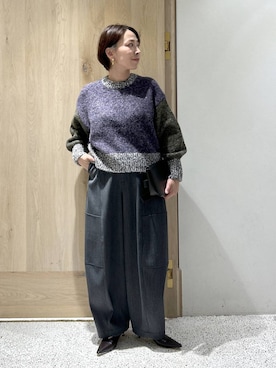 「アイテム（ボディバッグ/ウエストポーチ）」を使った、yato-miさん（レディース・158cm・30代）の秋コーディネート