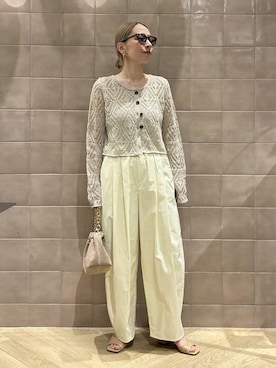 「A part by（アパートバイ）のチェーン2WAYBAG（ショルダーバッグ、ベージュ系）」を使った、yato-miさん（レディース・158cm）の春コーディネート