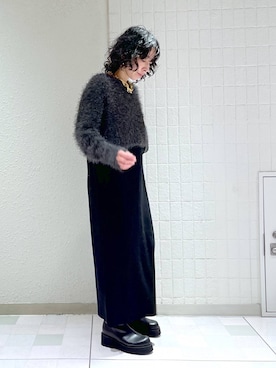 「アイテム（ワンピース/ドレス）」を使った、yato-miさん（レディース・158cm・30代）の冬コーディネート