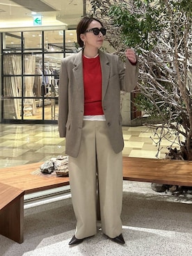 「アイテム（テーラードジャケット）」を使った、yato-miさん（レディース・158cm・30代）の秋コーディネート