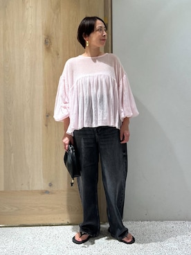 「アイテム（クラッチバッグ）」を使った、yato-miさん（レディース・158cm）の秋コーディネート