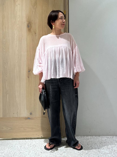 Curensology(カレンソロジー)/フラッフィーギャザーニットプルオーバー