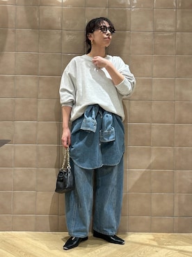 「e/rm（イーアールエム）のアイテム（パンツ）」を使った、yato-miさん（レディース・158cm）の冬コーディネート