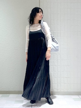 「アイテム（ワンピース/ドレス）」を使った、yato-miさん（レディース・158cm・30代）の冬コーディネート